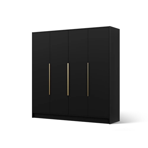 Palladio 200 gardróbszekrény, Fekete (200x200)