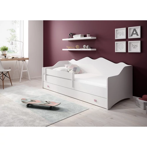 ADRK Furniture EMKA Pink, White matraccal 160x80 ágy