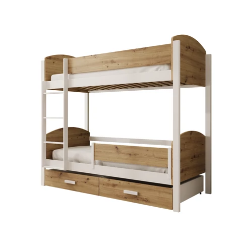 ADRK Furniture Gyerek emeletes ágy Jori leesésgátlóval 200x90