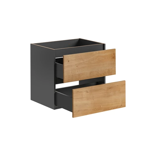 Mosdó alá szekrény Monako Grey Oak, 60 cm