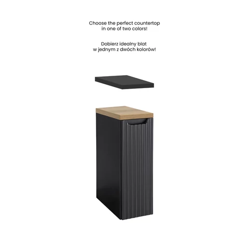 Pult alá szekrény Nova Black, 20 cm