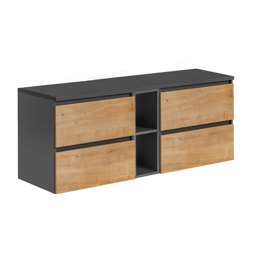 Bútorszett Monako Grey Oak, 140 cm