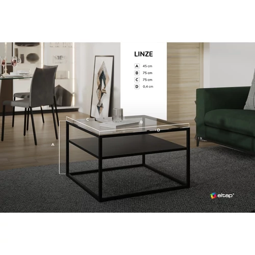 Elegáns linze asztal üvegfelüppel.