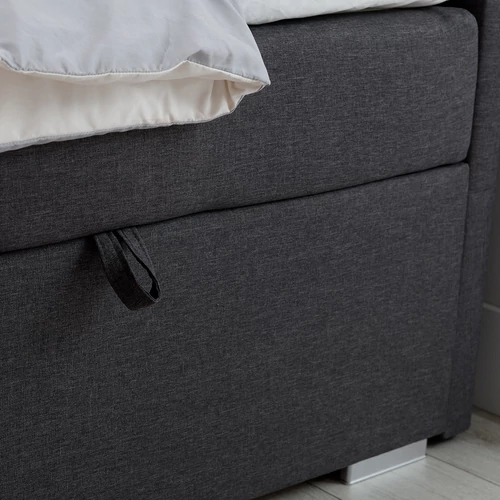 Boxspring ágy sötétszürke színben