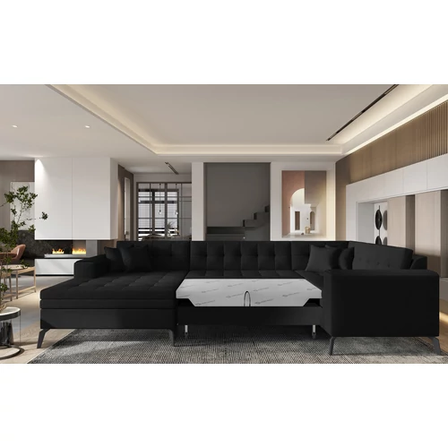 Montez ülőgarnitúra, bal, fekete
