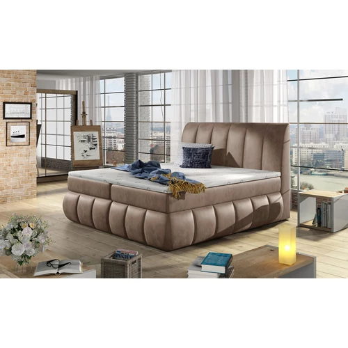 Vinzencó 180x200 boxspring ágy barna színben