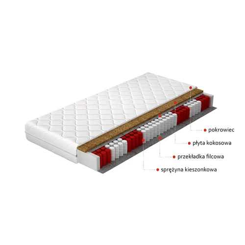 Hipoallergén fehér pini táskarugós matrac
