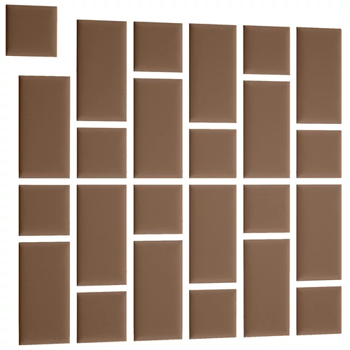 Quadratta 180x180 kárpitozott panel világosbarna színben