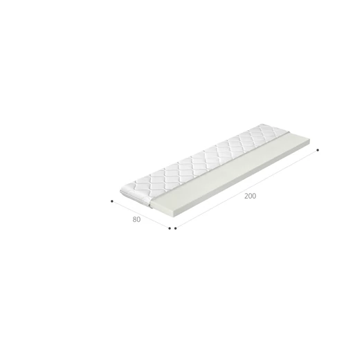 Fehér hipoallergén topper huzat 80x200