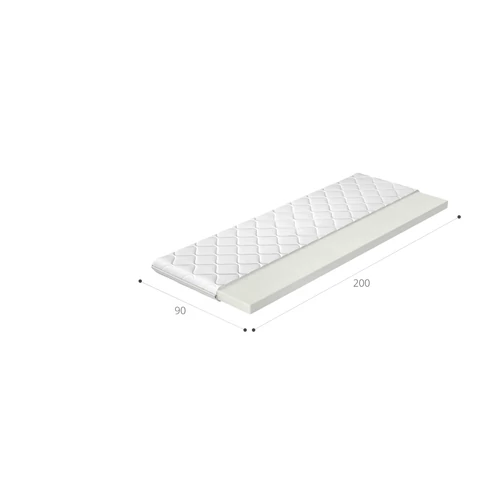 Fehér hipoallergén topper huzat 90x200
