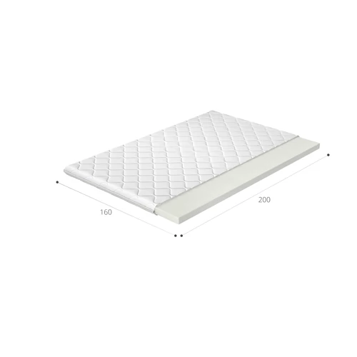 Fehér hipoallergén topper huzat 160x200