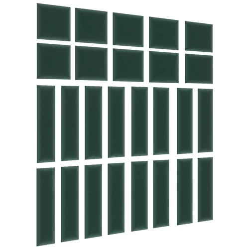 Sötétzöld Quadratta kárpitos panel