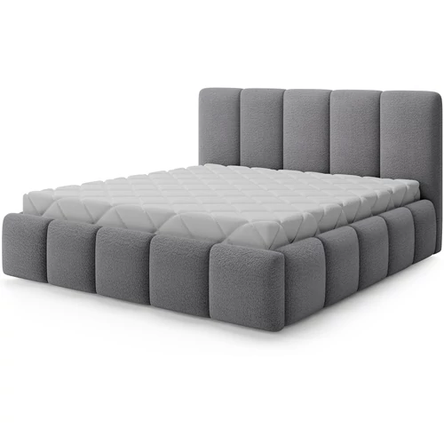 Edvige kárpitozott ágy fakerettel 160x200