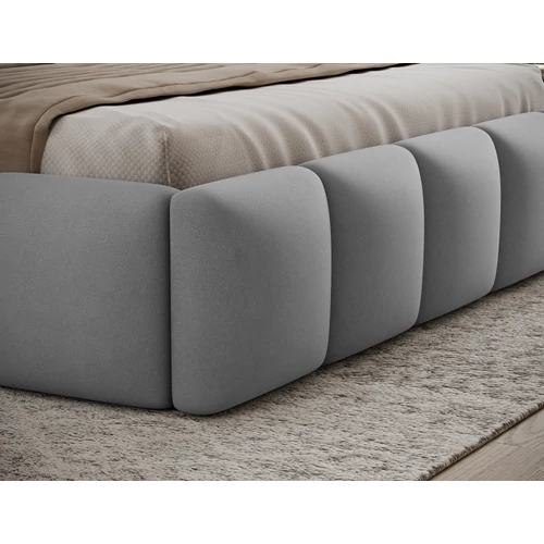 Edvige kárpitozott ágy fakerettel, standard emelős ágyneműtartóval 160x200
