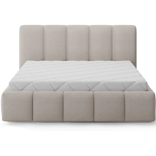 Edvige kárpitozott ágy fakerettel, standard emelős ágyneműtartóval 180x200
