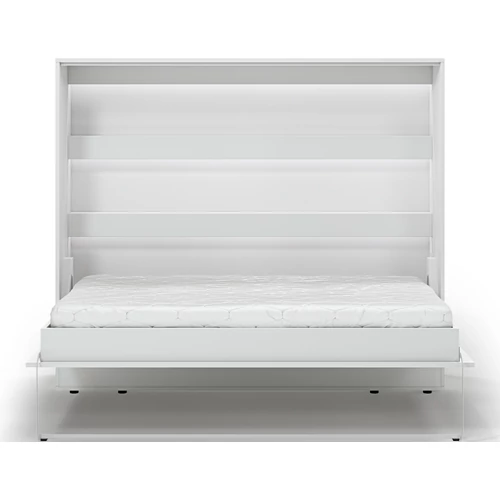 Devesto vízszintes falba hajtható ágy 140 cm, Fehér, LED