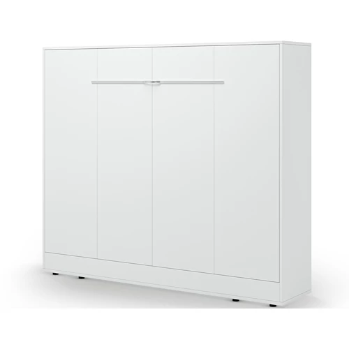 Devesto vízszintes falba hajtható ágy 140 cm, Fehér, LED
