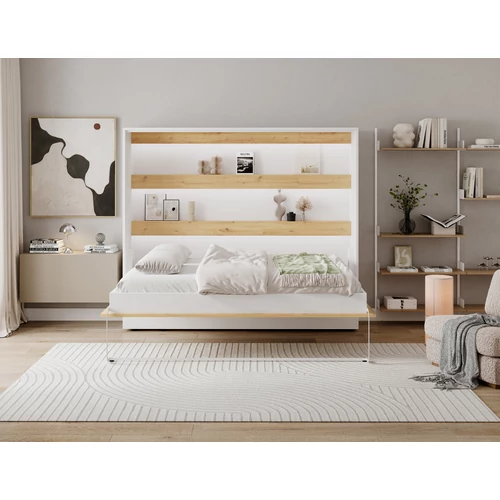 Devesto vízszintes falba hajtható ágy 140 cm, Artisan Tölgy, LED