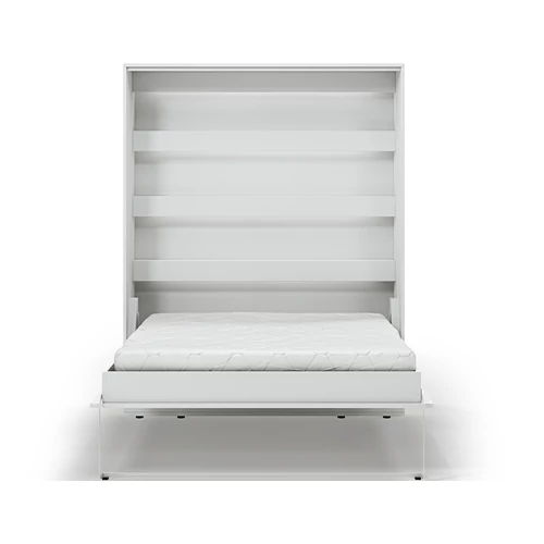 Devesto függőleges falba hajtható ágy 160 cm, Fehér, LED
