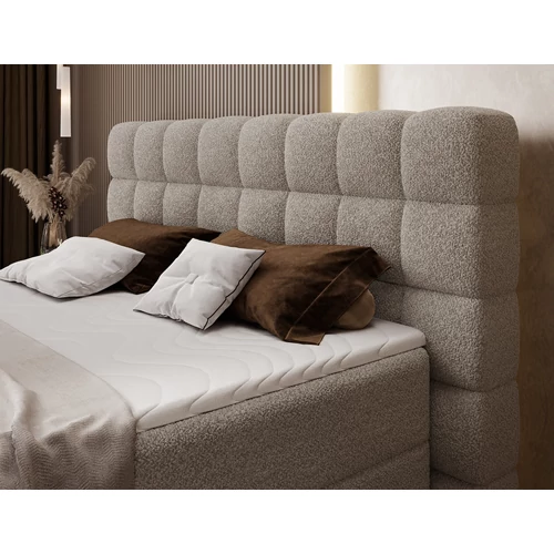 Bézs színű boxspring ágy