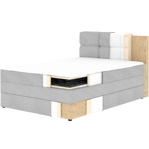Elegáns bézs színű King 01 méretű boxspring ágy