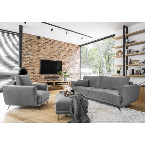 Megis 3f, 1f, pouf lounge ülőgarnitúra szett, szürke