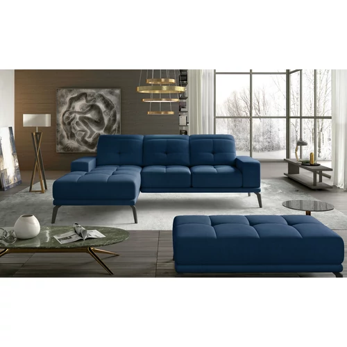 Corner torrense + pouf lounge ülőgarnitúra szett, sötétkék