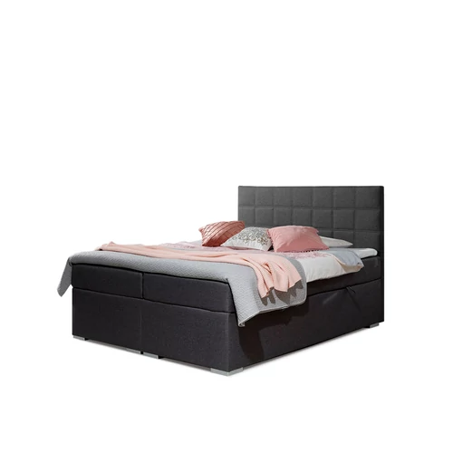 Alice 140x200 boxspring ágy  sötétszürke