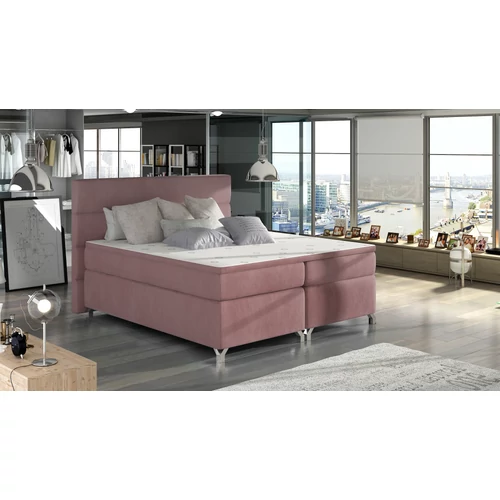 Amadeo 160x200 boxspring ágy  rózsaszín