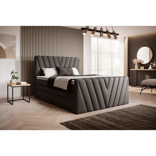 Candice 140x200 boxspring ágy  sötétbarna