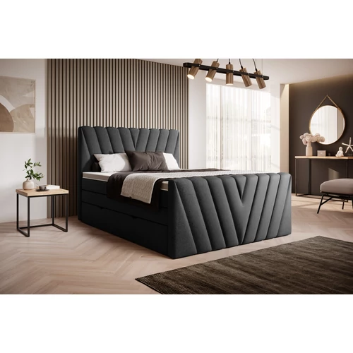 Candice 180x200 boxspring ágy  fekete