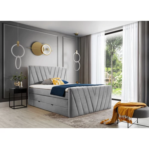 Candice 180x200 boxspring ágy  szürke