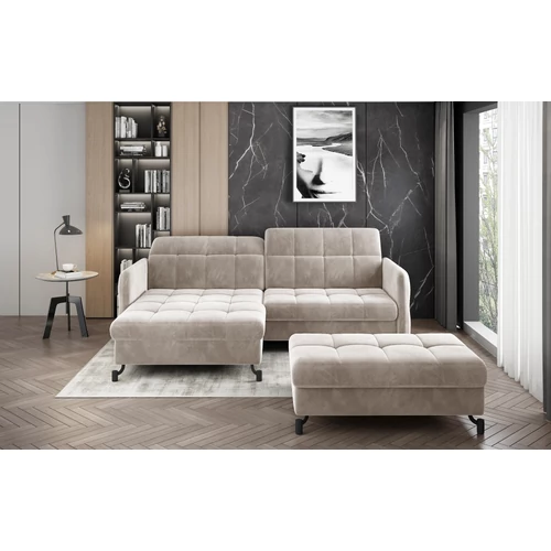 Sarok lorelle + pouf lounge ülőgarnitúra szett, bézs
