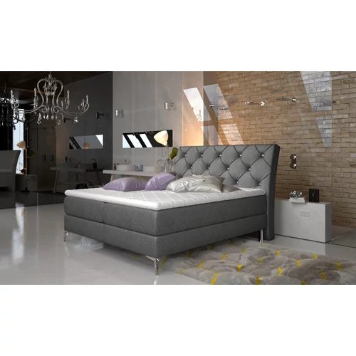 Adel 160x200 boxspring ágy  szürke
