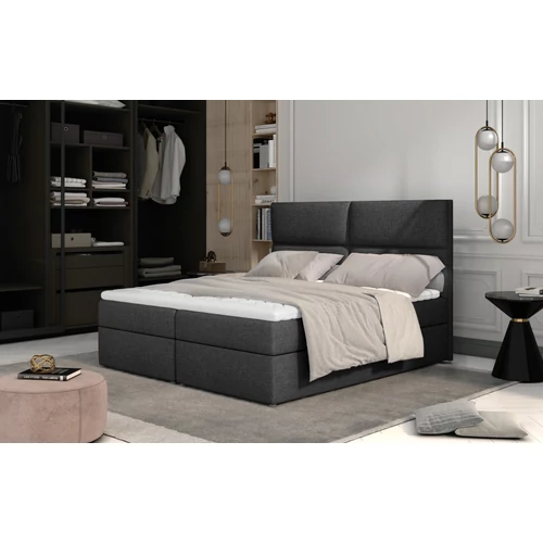 Borostyán 145x210 boxspring ágy  sötétbarna