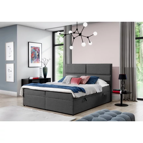 Borostyán 145x210 boxspring ágy  barna