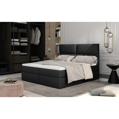 Borostyán 165x210 boxspring ágy  fekete