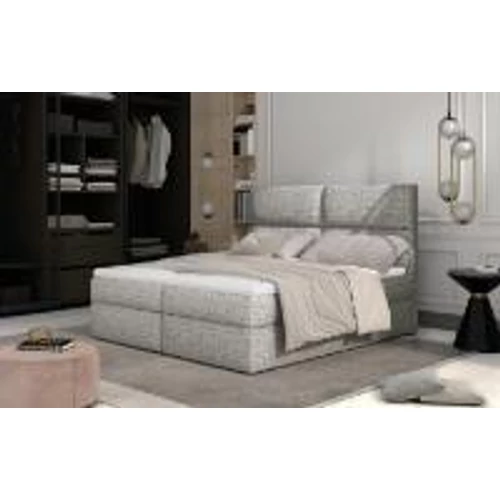 Borostyán 185x210 boxspring ágy  szürke