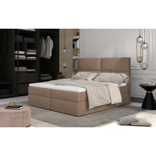 Borostyán 185x210 boxspring ágy  barna