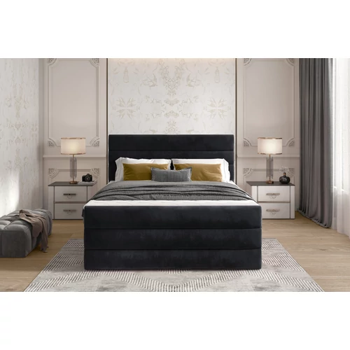 Cande 140x200 boxspring ágy  fekete