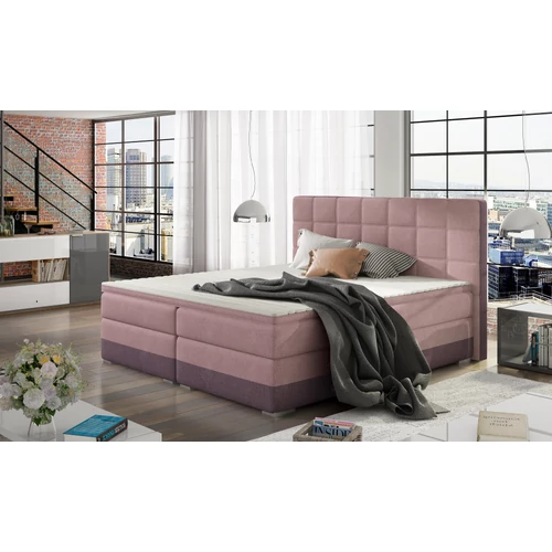 Damaso 160x200 boxspring ágy  rózsaszín