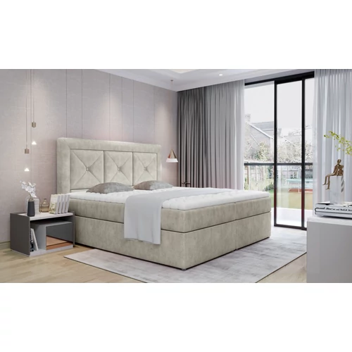 Idris 140x200 boxspring ágy  krém