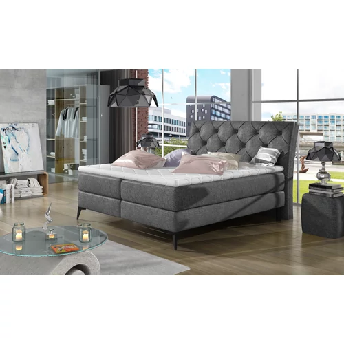 Laosz 160x200 boxspring ágy  sötétszürke