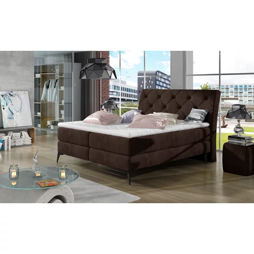 Laosz 180x200 boxspring ágy  sötétbarna