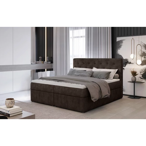 Loree 140x200 boxspring ágy  sötétbarna