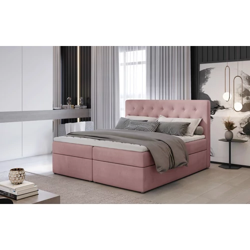 Loree 160x200 boxspring ágy  rózsaszín