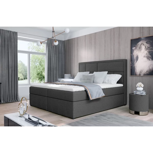 Meron 160x200 boxspring ágy  sötétszürke