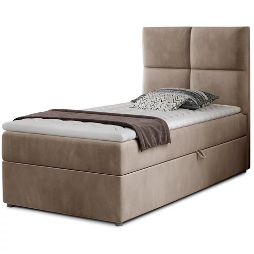 Rivia 90x200 boxspring ágy  világosbarna