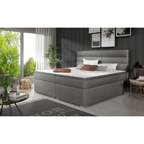Puha 180x200 boxspring ágy  szürke