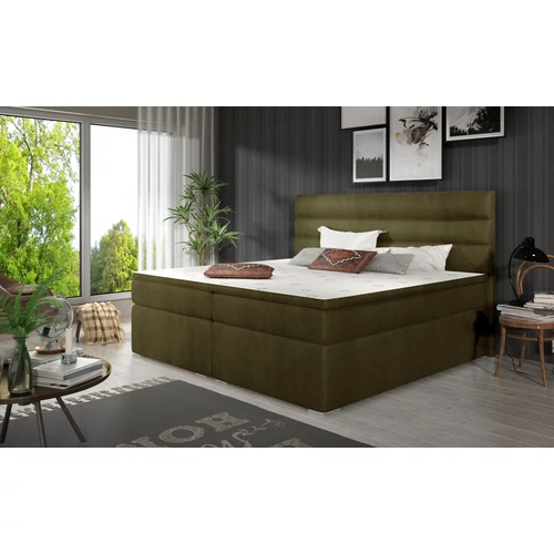 Puha 180x200 boxspring ágy  zöld